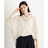 アイボリー(004) | 後ろギャザーシアーシャツ【体型カバー／洗える】 | THE SHOP TK