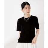 ブラック(019) | シアーベロアカットソー【洗える】 | THE SHOP TK