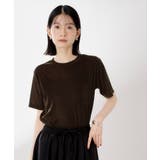 ブラウン(043) | シアーベロアカットソー【洗える】 | THE SHOP TK