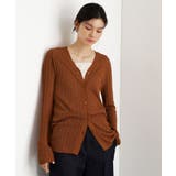 キャメルブラウン(041) | ランダムリブカーディガン【洗濯機OK】 | THE SHOP TK