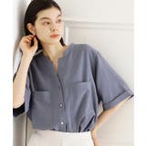 【秋色入荷 インしなくても決まる】ダブルポケット5分袖シャツ 体型カバー | THE SHOP TK | 詳細画像15 