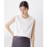 オフホワイト(003) | 【汗染み防止】ノースリーブTシャツ【洗濯機OK/UVケア】 | THE SHOP TK