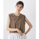 モカブラウン(042) | 【汗染み防止】ノースリーブTシャツ【洗濯機OK/UVケア】 | THE SHOP TK