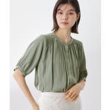 【インしなくも決まる】サテンギャザー5分袖ブラウス | THE SHOP TK | 詳細画像5 