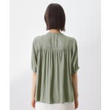 【インしなくも決まる】サテンギャザー5分袖ブラウス | THE SHOP TK | 詳細画像15 