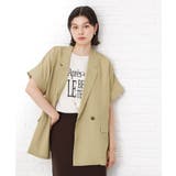 ベージュ(052) | 半袖シアージャケット【洗える】 | THE SHOP TK