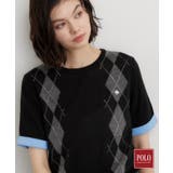 ブラック(019) | POLO BCS/アーガイル半袖ニット | THE SHOP TK