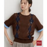 ブラウン(043) | POLO BCS/アーガイル半袖ニット | THE SHOP TK