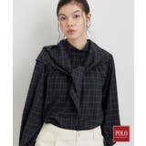 ネイビー(294) | POLO BCS/チェックスカーフ付きブラウス | THE SHOP TK