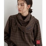 ブラウン(243) | POLO BCS/チェックスカーフ付きブラウス | THE SHOP TK