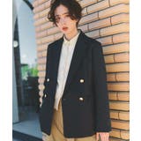 【通勤・セレモニー】CAVIAN 金ボタンダブルブレストジャケット | THE SHOP TK | 詳細画像1 