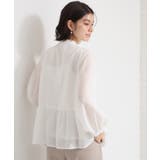 【セレモニーにもカジュアルにも】シフォンジャカードブラウス | THE SHOP TK | 詳細画像2 