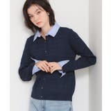 ネイビー(094) | 衿付ケーブルニット | THE SHOP TK