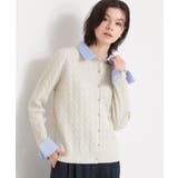 アイボリー(004) | 衿付ケーブルニット | THE SHOP TK