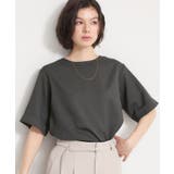 【二の腕カバーに】さらり麻調メッシュ5分袖ブラウス | THE SHOP TK | 詳細画像6 