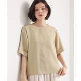 【二の腕カバーに】さらり麻調メッシュ5分袖ブラウス | THE SHOP TK | 詳細画像10 
