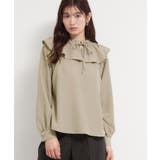 ライトベージュ(051) | エアリーフリルブラウス | THE SHOP TK