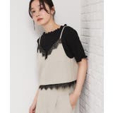 【セットアップ可】麻調 レース切り替えキャミ | THE SHOP TK | 詳細画像6