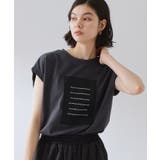 スミクロ(018) | オーガンジー刺繍Tシャツ | THE SHOP TK