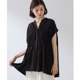 【夏に嬉しい機能つき】ひんやりさらさら シャーリングブラウス | THE SHOP TK | 詳細画像9 