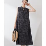 ブラック(119) | 大人のリゾートムード 小花柄ワンピース | THE SHOP TK