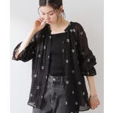 ブラック(119) | 華やぎを添える 花柄刺繍ブラウス | THE SHOP TK
