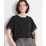【M-XL/ひんやり/吸水速乾/UV】上品な透け感 袖口シアーTシャツ | THE SHOP TK | 詳細画像5