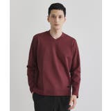 ボルドー(064) | 【尾州織】ブリスタ Vネック カットソー | TAKEO KIKUCHI