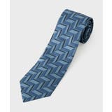 ブルーグリーン(398) | 矢絣紋シャドーストライプネクタイ | TAKEO KIKUCHI