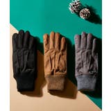 スエード調ニットコンビ ウォッシャブルグローブ | TAKEO KIKUCHI | 詳細画像1 