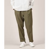 カーキ(027) | 【多機能】リネンライクカルゼ イージーパンツ | TAKEO KIKUCHI