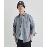 ネイビー(094) | ハイブリッド リネン 7分袖 シャツ | TAKEO KIKUCHI