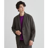 ブラック(019) | 【尾州織】後染め ドビーメッシュ ショール羽織り | TAKEO KIKUCHI