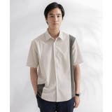 ライトグレー(511) | サイド切り替え 半袖シャツ | TAKEO KIKUCHI