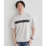 ライトグレー(010) | バープリントポンチTシャツ | TAKEO KIKUCHI