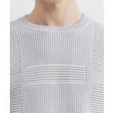 畦編みチェック プルオーバーニット | TAKEO KIKUCHI | 詳細画像7 