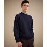 ネイビー(094) | モックネック 鹿の子 ニット プルオーバー | TAKEO KIKUCHI