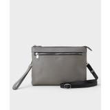 チャコールグレー(013) | レザー2WAYクラッチバッグ | TAKEO KIKUCHI