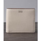 アイボリー(503) | 【ソフト＆ナチュラル】ミニメッシュ レザー 2つ折り財布 | TAKEO KIKUCHI