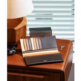 ダークブラウン(543) | アンティーク調レザー 2つ折り長財布 | TAKEO KIKUCHI