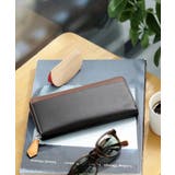 ダークブラウン(543) | アンティーク調レザー ラウンドファスナー 長財布 | TAKEO KIKUCHI