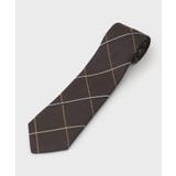 ブラウン(244) | 【Made in JAPAN】番千鳥ウィンドペン柄 ネクタイ | TAKEO KIKUCHI