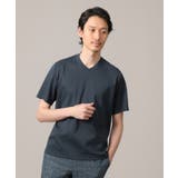 ブルー(093) | 【抗菌防臭】ジャケットインナー 半袖 Vカットソー | TAKEO KIKUCHI