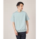 ブルー(091) | 【抗菌防臭／5サイズ展開】ハイゲージポンチ Tシャツ | TAKEO KIKUCHI