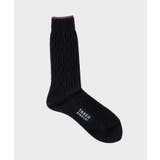 ブラック(019) | 【抗菌防臭/日本製】リンクスダイヤ柄 ドレスソックス | TAKEO KIKUCHI