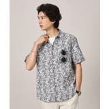 グレー・ボタニカル柄(412) | 【無地・チェック・ボタニカル柄】リップル シャツ | TAKEO KIKUCHI