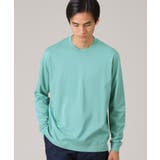 オリーブグリーン(026) | 【抗菌防臭/ジャケット対応】テーラード 長袖Tシャツ | TAKEO KIKUCHI