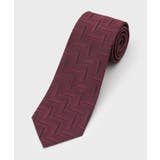 ボルドー(364) | フィラメントシルク 網代文様シャドーストライプネクタイ | TAKEO KIKUCHI