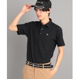 ブラック(019) | 千鳥デザイン 半袖ポロシャツ | adabatmen