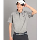 チャコールグレー(414) | 千鳥デザイン 半袖ポロシャツ | adabatmen